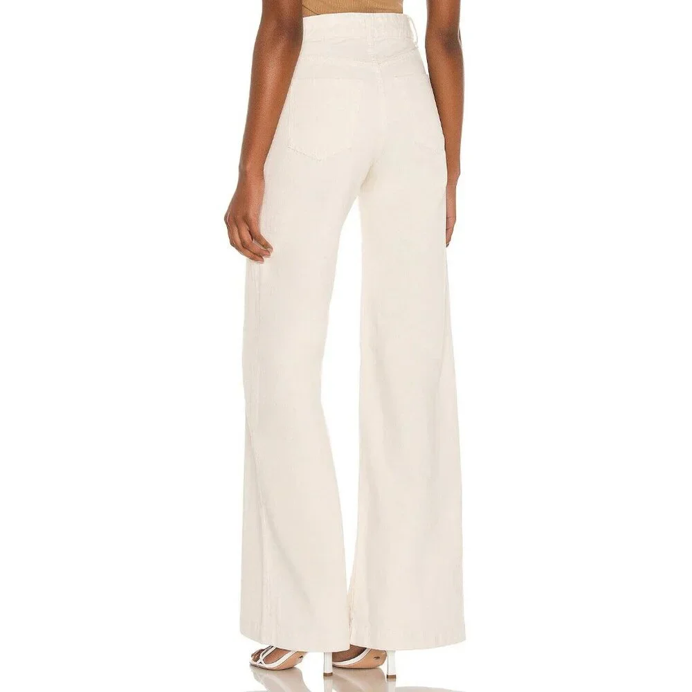 Triarchy High Rise Wide Leg Jeans Off White - Picture 3 of 4
